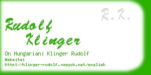 rudolf klinger business card